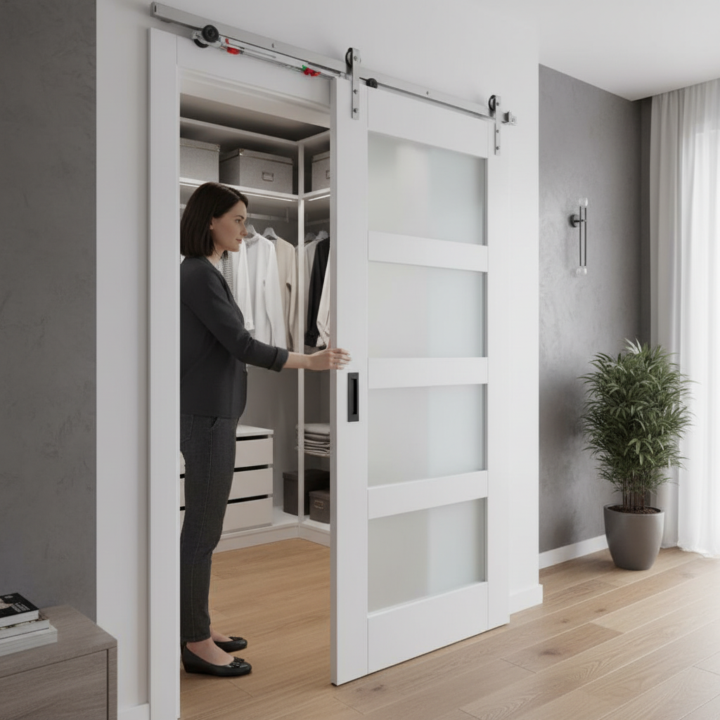 Premium Easy-Stop Soft Closing Kit for Pocket Doors - Silent Glide Mechanism with Adjustable Features