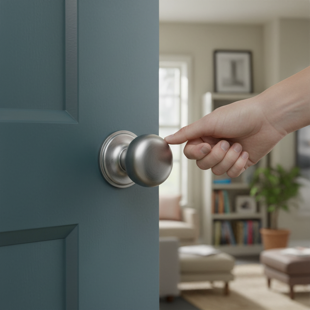 Satin Chrome Mushroom Mortice Door Knob Set