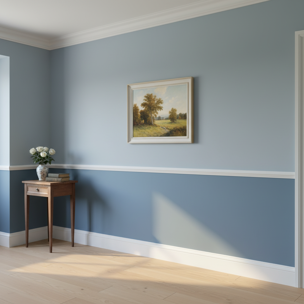 Premium White Painted Dado Rail 2.4m Length, 20mm x 41mm for Flooring Protection
