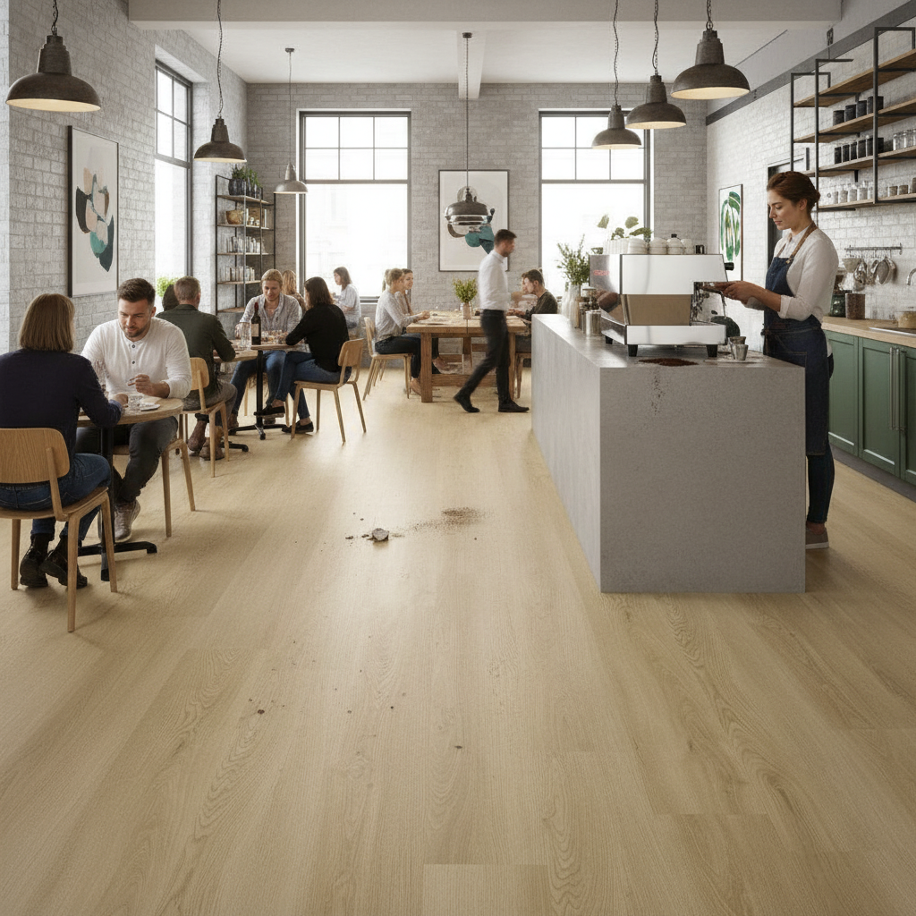 5mm Embossed Rigid Core Vinyl Flooring with Oak Effect