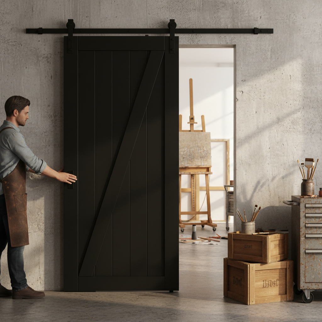 Internal Primed 1 Panel Brace Sliding Barn Door