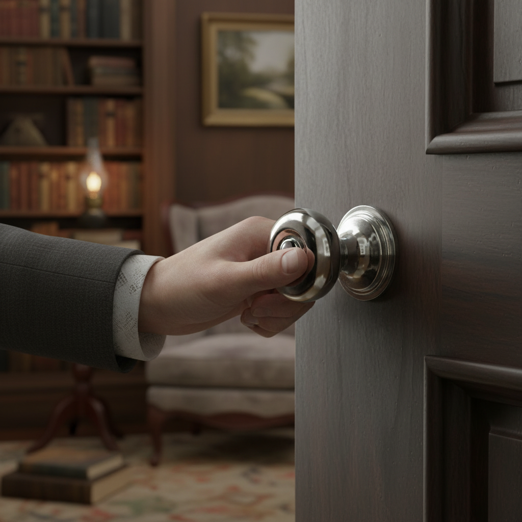 Premium Victorian Style Louvre Door Knob with Polished Chrome Finish and Matching Fixings