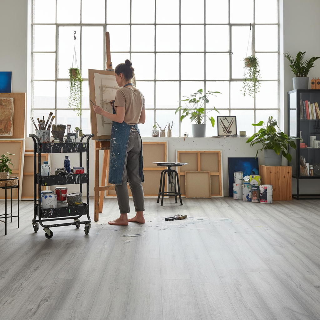 8mm Laminate Flooring with Bevelled V-Grooved Edges