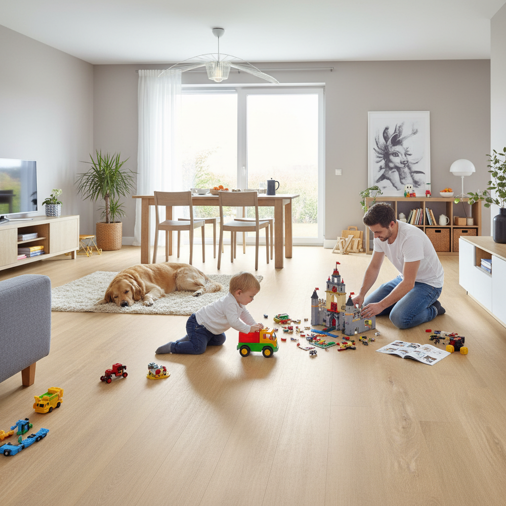 Premium 5mm Rigid Core Vinyl Flooring with Waterproof Surface and Valinge 5G-i Click Fitting System