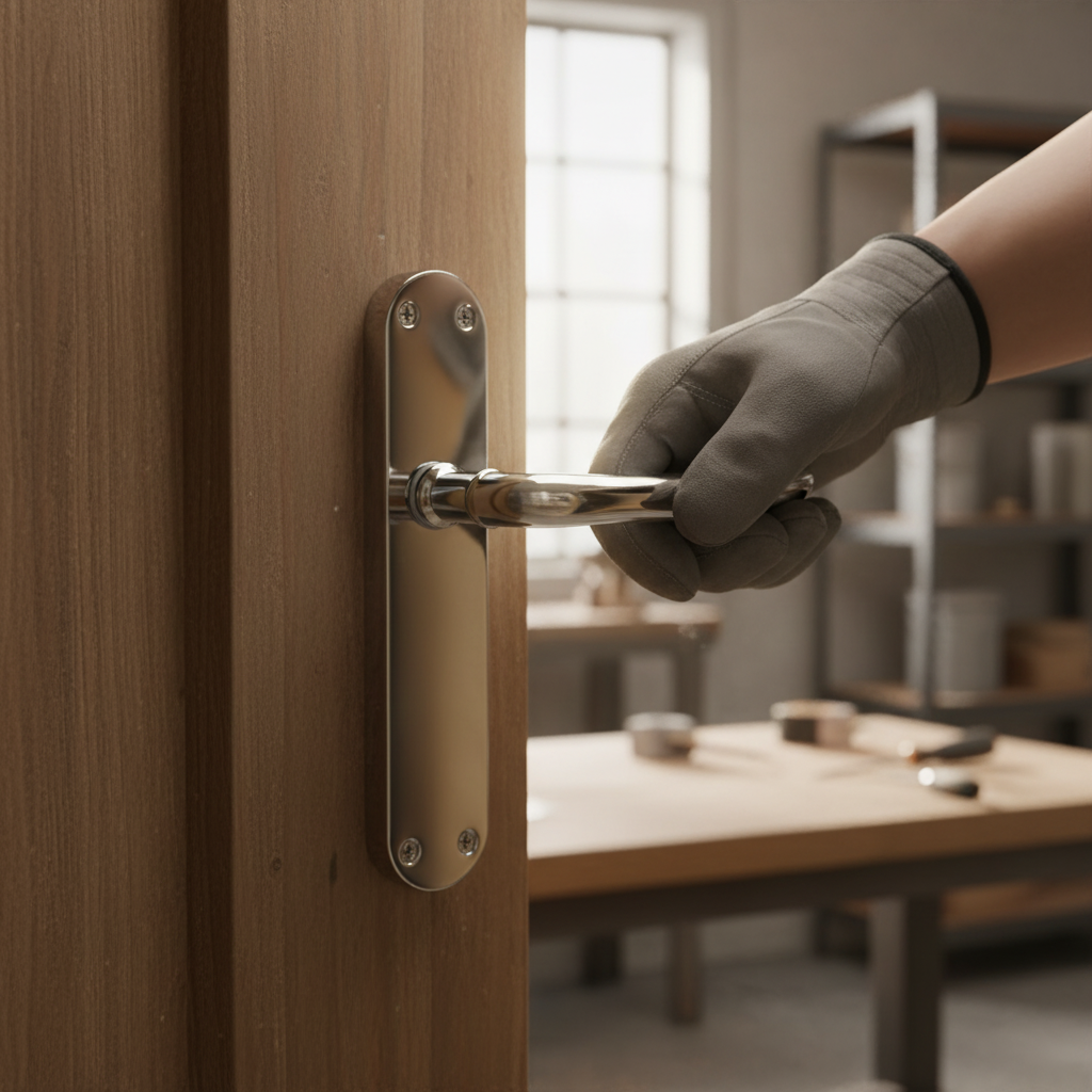Lever on Backplate Door Handle Set - Polished Chrome Finish