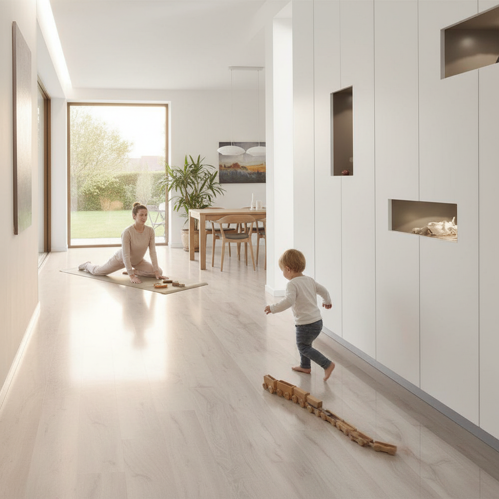 Premium High Gloss Laminate Flooring 8mm - Easy Touch Collection for Modern Homes
