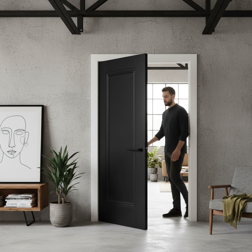 Premium Made-to-Measure Fully Finished Internal Door with Clear Glass Panel for Contemporary Homes