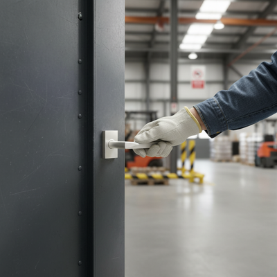 Slim Lever Door Handle Set - Matt White Finish