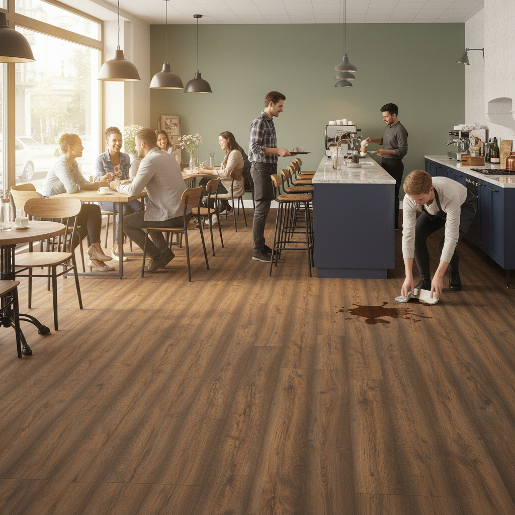 8mm Laminate Flooring with V-Grooved Edges for a Real Woo...
