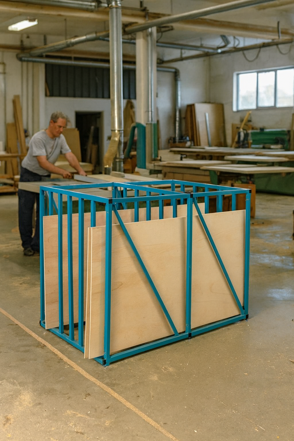 Heavy-Duty Sheet Material Storage Rack UK - Professional Vertical Panel Organiser for Workshops