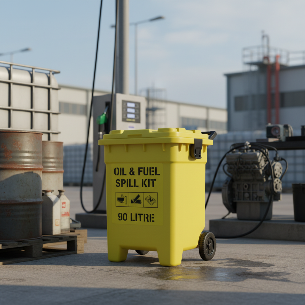 90L Oil Spill Kit UK - Heavy-Duty Industrial Absorbent Solution for Workplace Safety