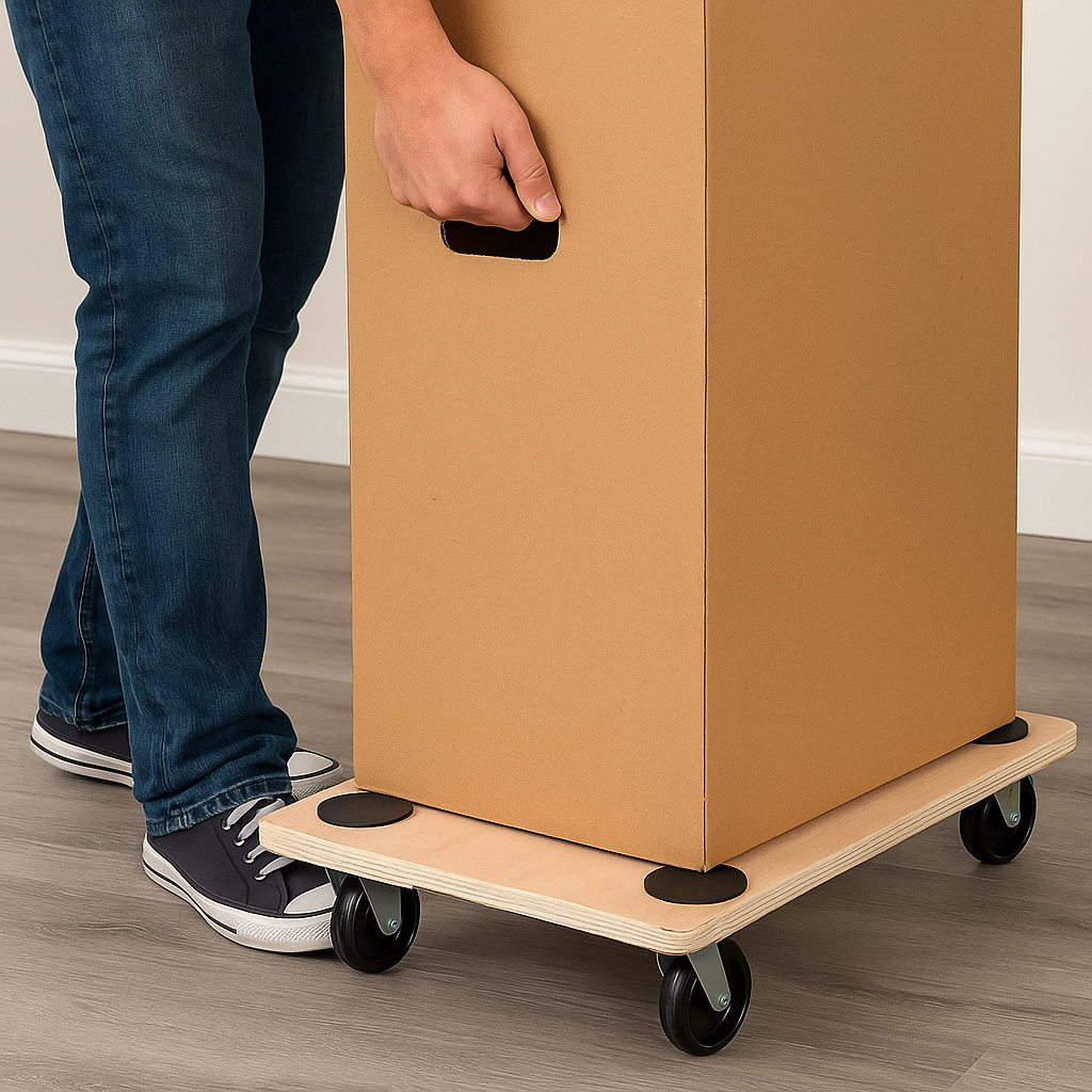 Heavy-Duty Plywood Dolly 240kg Professional Warehouse Transport Trolley UK