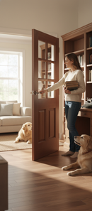 2 Panel Unglazed Hardwood External Door - 44mm Thick