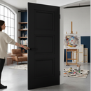 Internal Fully Finished Jet Black Elegance Door - Solid Core
