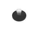 Black Neoprene Rubber-Coated Magnets with Tapered Hooks - 8.1mm