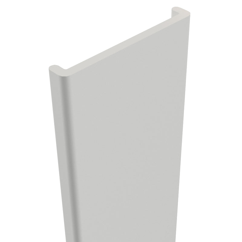 Professional White PVC Hinge Side U Rail For Seamless Protection - 2100mm