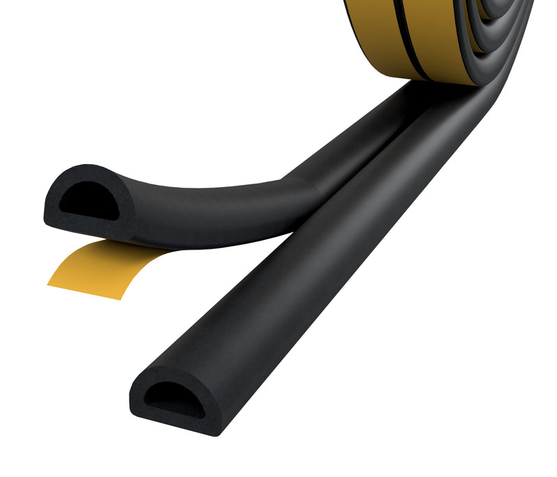 Self-Adhesive 5m EPDM D Profile Rubber Draught Strip For Long Lasting Protection