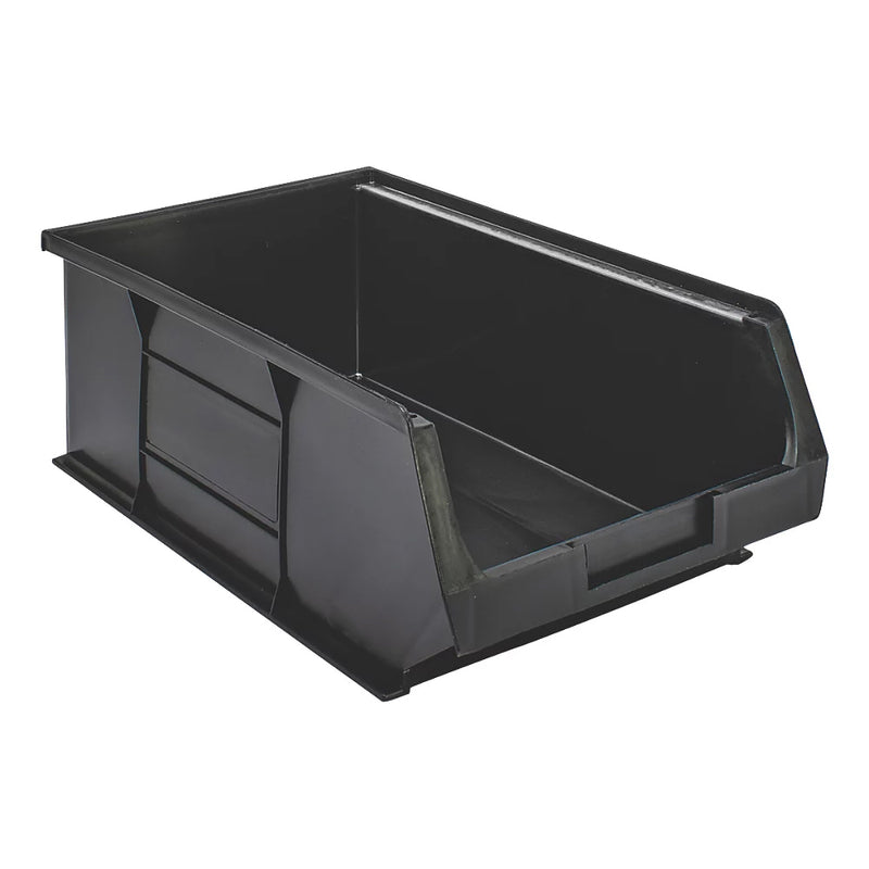 Industrial Black Semi-Open-Fronted Recycled Storage Containers - Pack of 20