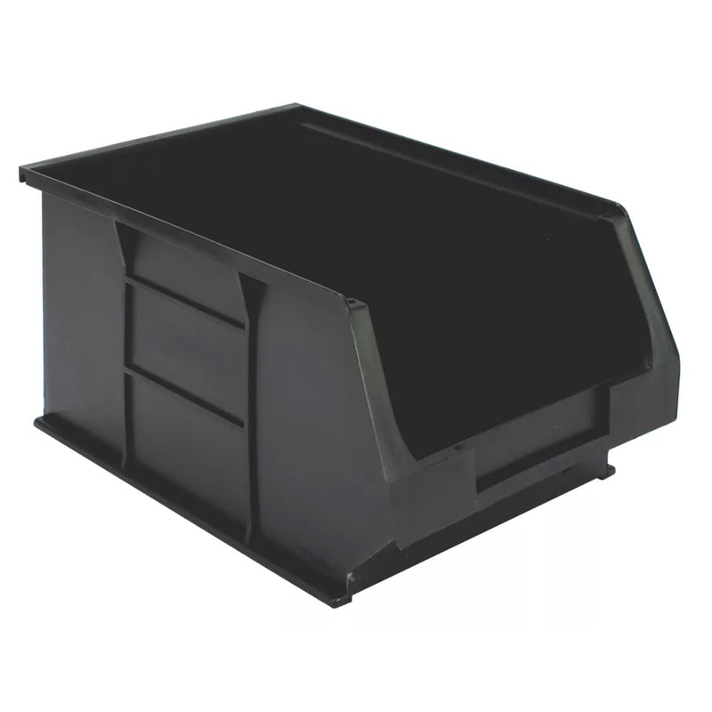 Premium Black Semi-Open-Fronted Recycled Storage Containers For Storage Solution - 10 Pack