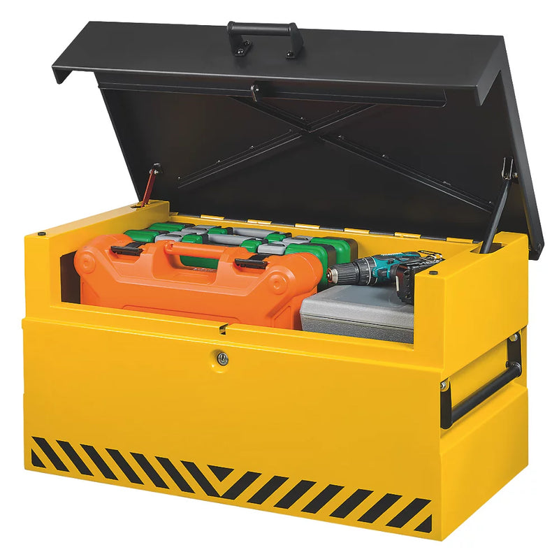 Highly Durable Black & Yellow 2-Storage Box For Commercial Vehicles