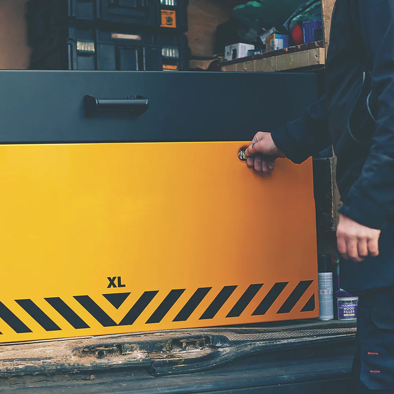 Premium Quality Black & Yellow Storage Box For Secure Large Tool Storage