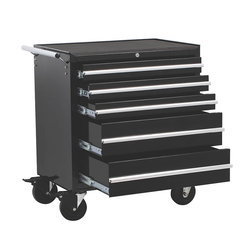 Professional 5-Drawer Roll-Away Cabinet Secure Storage For Tools & Equipment