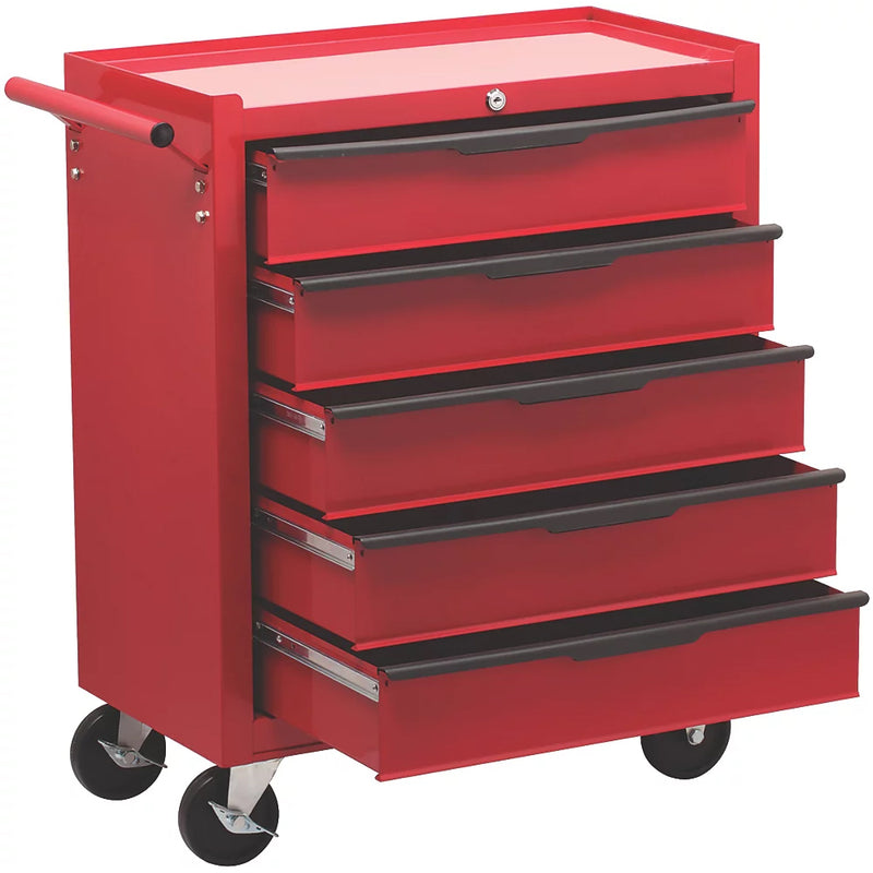 Highly Durable Powder-Coated 5-Drawer Tool Trolley - 615mm