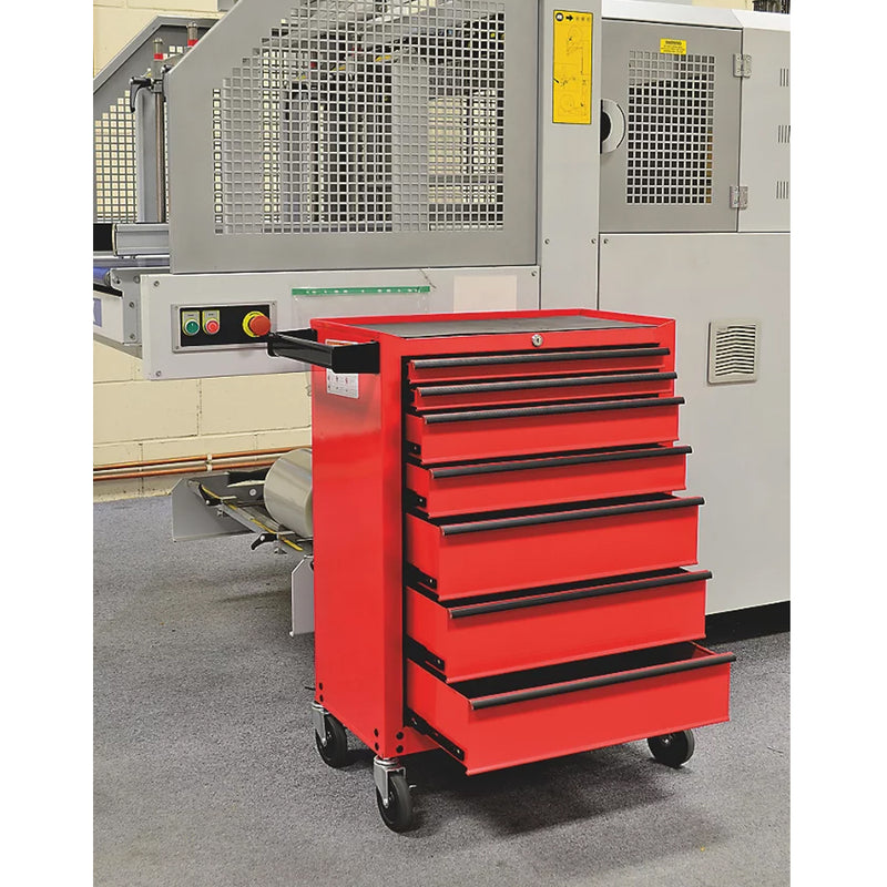 Premium Grade 7-Drawer Steel Cabinet Mobile Trolley - 615mm