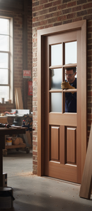 2 Panel Unglazed Hardwood External Door - 44mm Thick