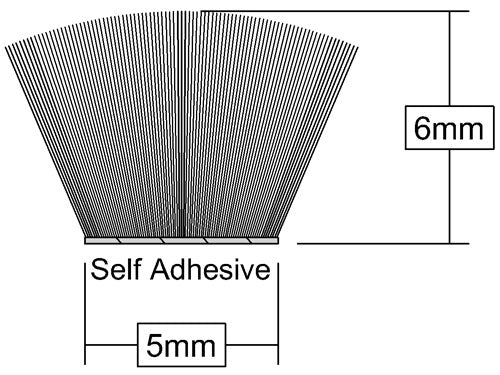 Industrial Self-Adhesive Brush Pile Weatherstrip For Patio Doors