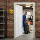 Internal Primed 1930's Fire Door with 4 Panels, FD30 Fire...