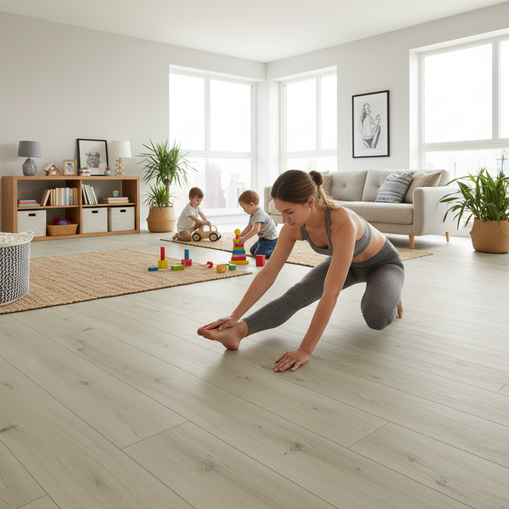 5mm Embossed Purecoat Rigid Core Vinyl Flooring