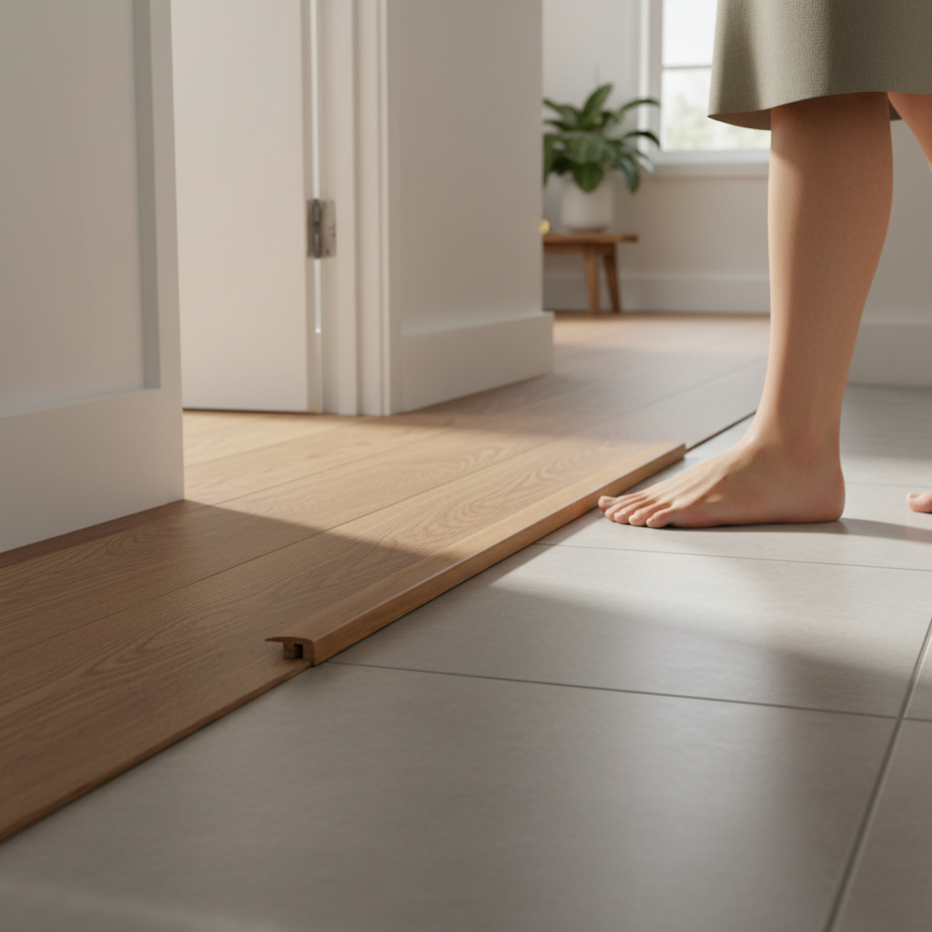 Satin Lacquered End Profile Door Bar - 900mm Laminate Flo...