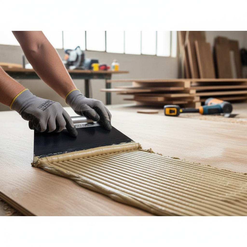 Wood Adhesive Trowel for Efficient Flooring Installation