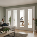 Premium Clear Glazed Room Divider with Matching Side Panels - Custom Sizes Available