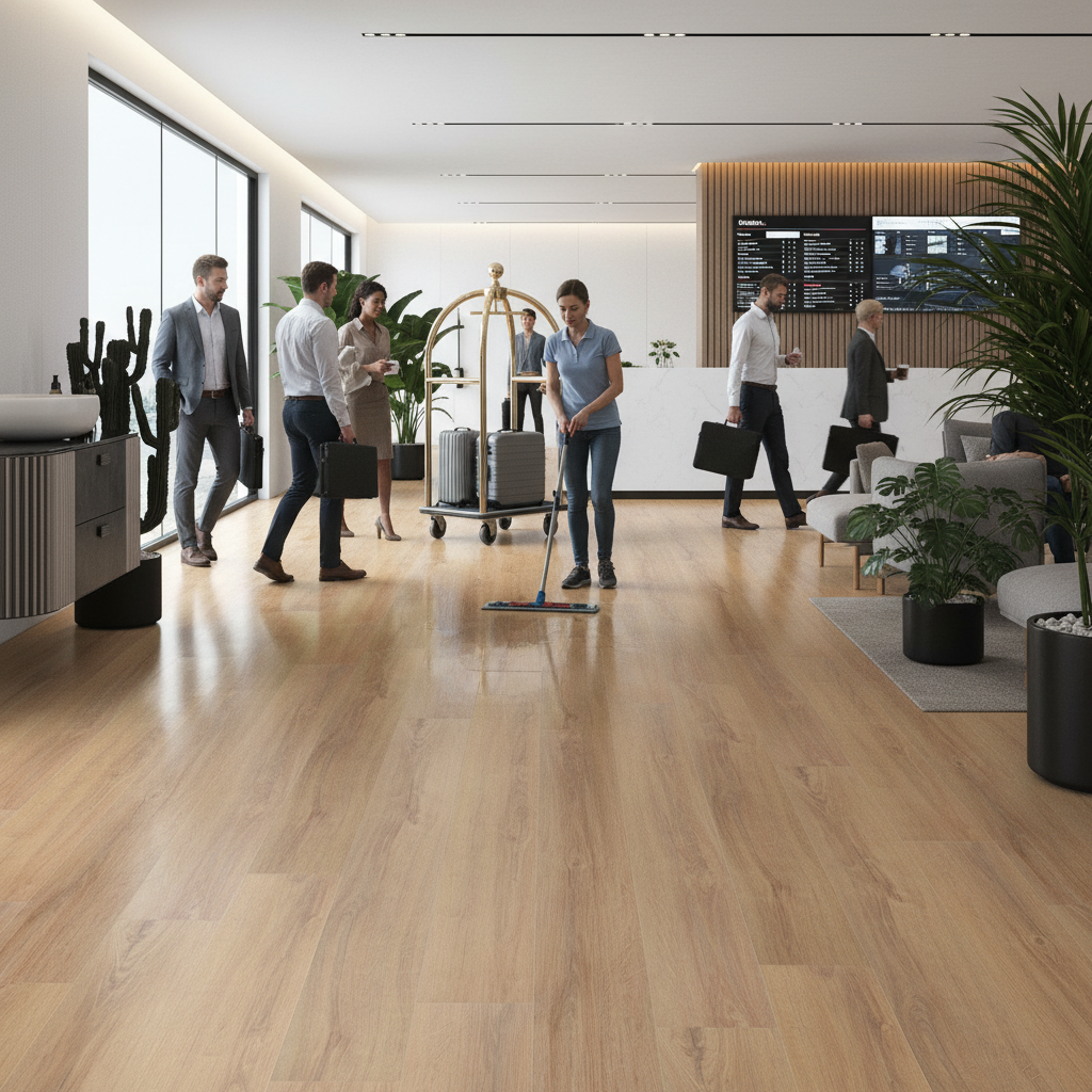 2mm UV Coated Luxury Vinyl Flooring with Oak Effect