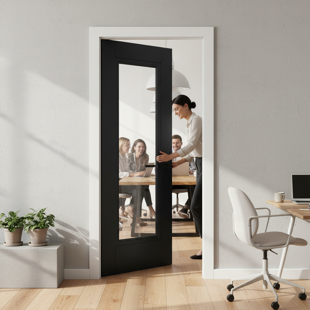 Premium Fully Finished Internal Clear Glass Door - Custom Fit Lancaster 1 Light Design for Modern Homes