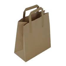 Heavy-Duty Brown Paper Carrier Bags Durable Tape Handle Eco-Friendly Cost-Effective Packaging