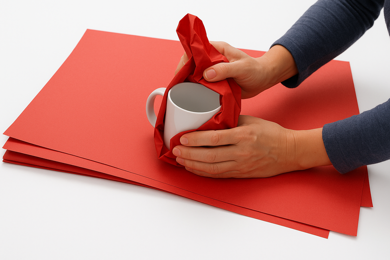 Premium Red Tissue Paper 16gsm Eco-Friendly Packing Wrap for Clothing Gifts E-Commerce