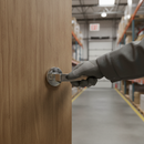 Designer Round Lever Door Handle with Polished Chrome Finish