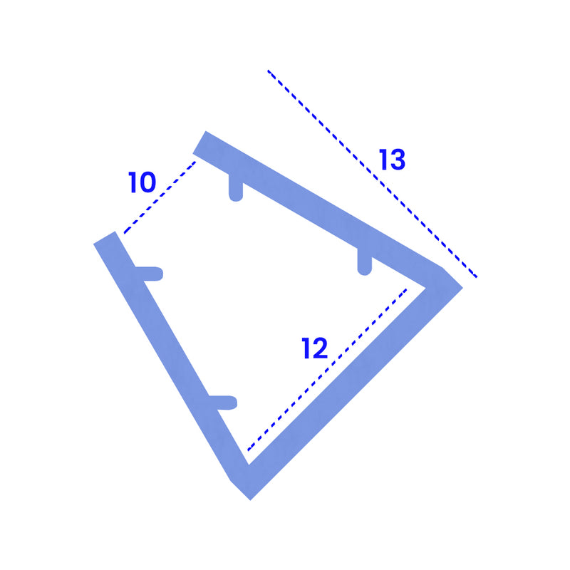 Clear Shower Seal for 10-12mm Straight Glass Panels