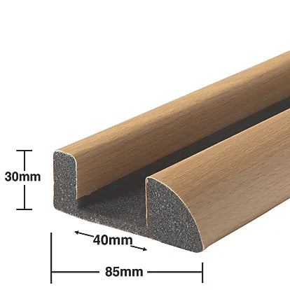 Industrial Grade Wood Effect Finish Foam Under-Door Seal  Effective Draught Protection - 914mm