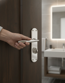 Premium Bathroom Lock with Lever on Backplate - Variants Available for Enhanced Security and Convenience