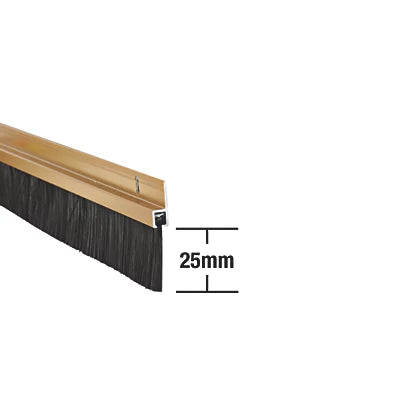 Heavy Duty  Aluminium Brush Seal For Hinged or Sliding Doors