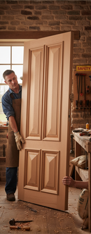 Premium External Door with Traditional 4 Panel Design and Elegant Raised Mouldings