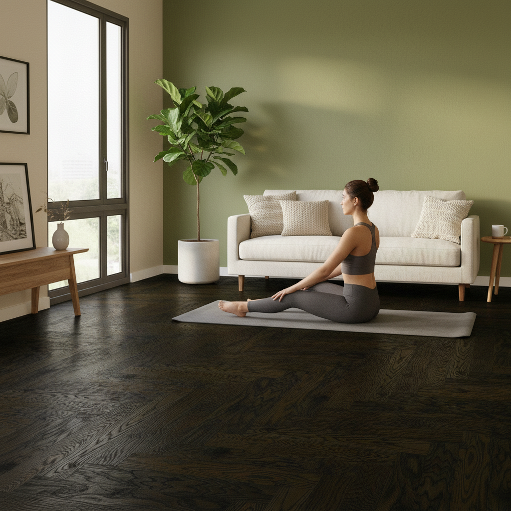 18mm Brushed and Oiled Solid Real Wood Flooring