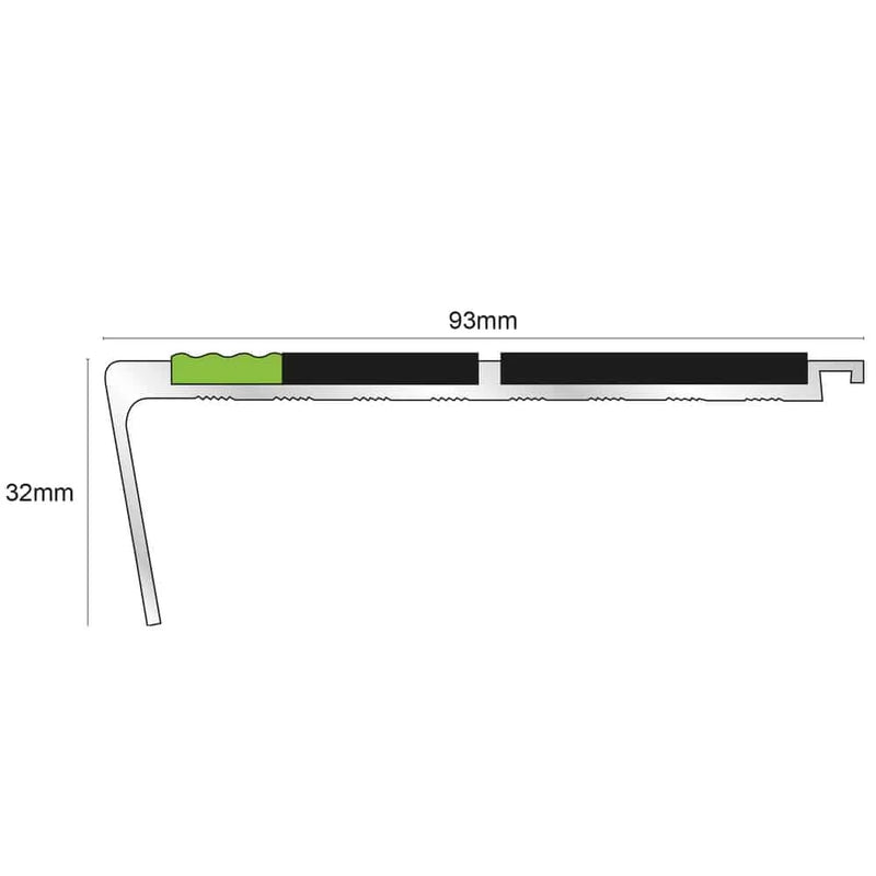 Non-Slip Stair Nosing Premium Edge Protection with Built-in Illumination for Safety Easy Installation & Energy Efficiency