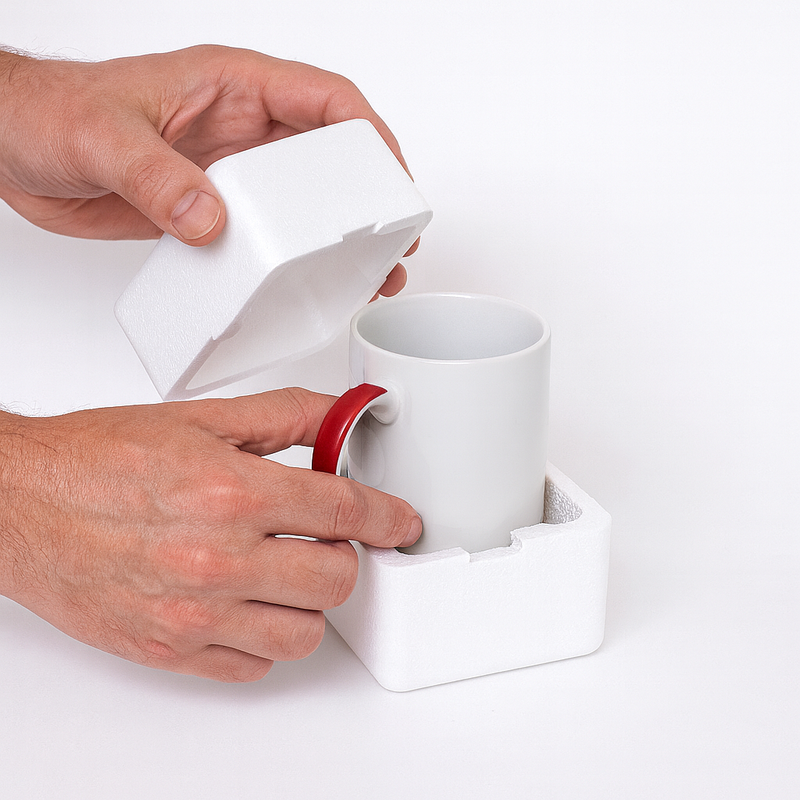 Premium Polystyrene Mug Boxes Shockproof Lightweight &amp; Secure Mug Packaging for Safe Shipping