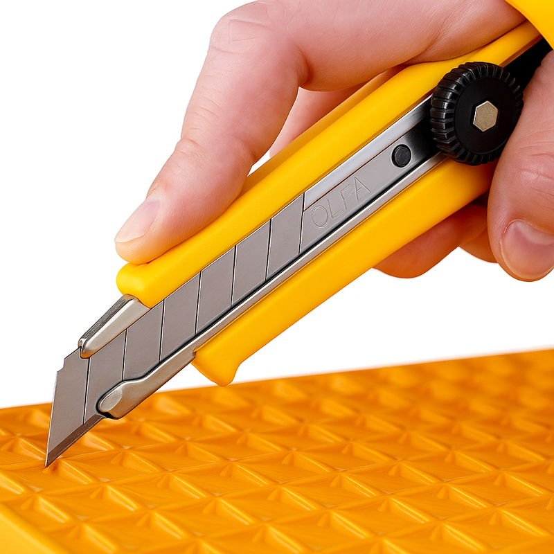 High-Performance Cutter Ergonomic Utility Knife with 18mm Blades Rubber Grip