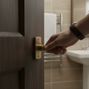 3-Inch Bathroom Lock in Antique Brass Finish